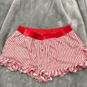 PINK Victoria's Secret Red and White Striped Shorts